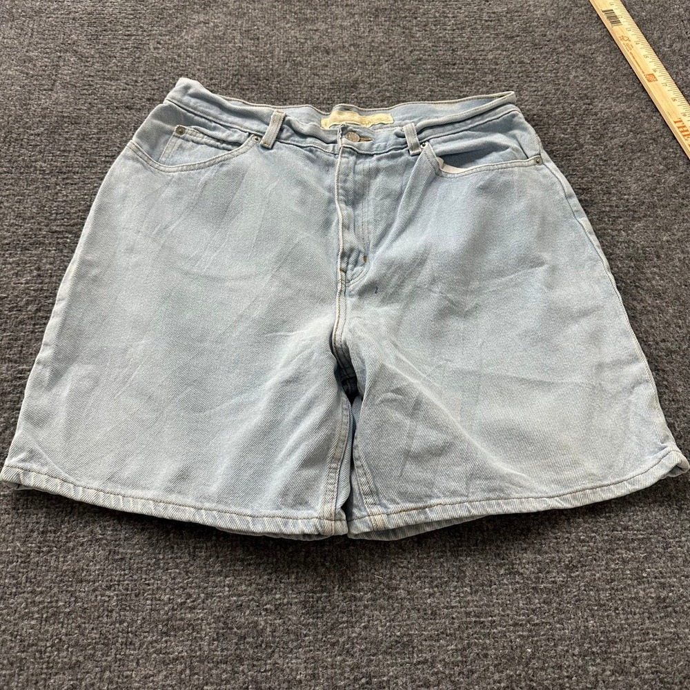 L.L. Bean Denim Shorts Womens Size 16W Light Wash High Rise Cotton Classic Fit